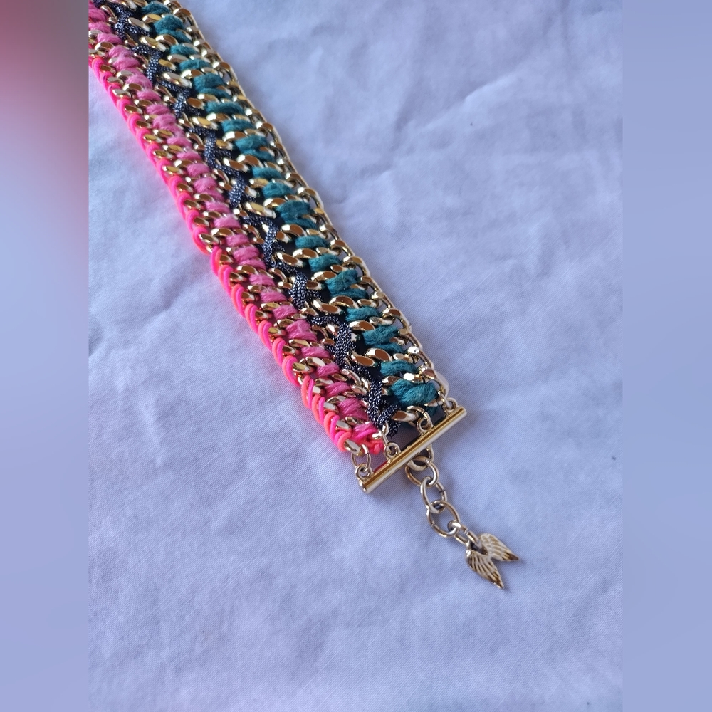 Victoria's Secret Multi-Color Woven Gold Bracelet! - Picture 6 of 6